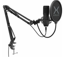 KRUX Edis 100 čierna / streamovací mikrofón s ramenom / USB / 192 kHz 