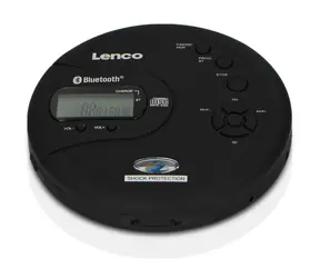 LENCO CD-300 čierna / Prenosný CD prehrávač / MP3 / 3.5mm / BT 4.2