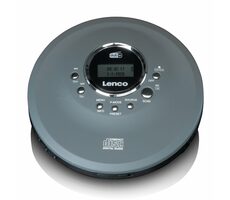 LENCO CD-400 sivá / Prenosný CD prehrávač / MP3 / DAB+ / FM / 3.5mm