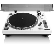 LENCO L-3810 biela / Gramofón / 33 &amp; 45 RPM / RCA / 3.5 mm / predzosilňovač 