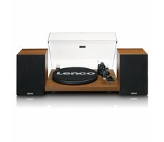 LENCO LS-480 hnedá / Gramofón / 33 &amp; 45 RPM / 3.5 mm / RCA / BT 4.2 / 2x 30W repro