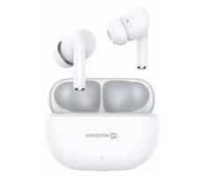 Swissten PRE TUNE biela / Bluetooth slúchadlá / mikrofón / Bluetooth 5.0