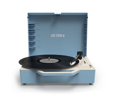 Victrola VSC-725SB modrá / Gramofón kufríkový / 3 rýchlostné / BT / RCA / 3.5mm jack / repro / Vinyl Safe