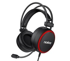 Niceboy ORYX X220 Iris čierna / Herné Slúchadlá s mikrofónom / 3.5mm jack / 2.2m