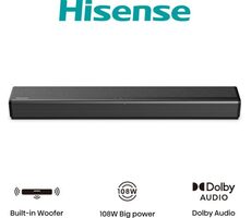Hisense HS214 čierna / Soundbar / 80W / 2.1 / HDMI / USB / optický vstup 