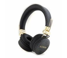 Guess PU 4G Metal Logo Bluetooth Stereo Headphone čierna / Bluetooth 5.3 / 300mAh