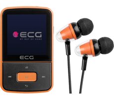 ECG PMP 30 8GB čierna &amp; oranžová / MP3 &amp; MP4 prehrávač / 1.5 &quot;/ 8GB / MicroSD / Radio FM 