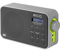ECG RD 110 DAB čierna / Prenosné rádio / FM a DAB+ / LCD displej / teleskopická anténa / USB-C / AUX 