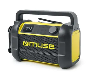 Muse M-928 BTY čierno-žltá / Aku stavebné rádio / 20W / BT / FM / IP64