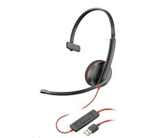 Poly 80S01AA Blackwire 3210 čierna / Náhlavná súprava / mikrofón / jedno slúchadlo / USB-A