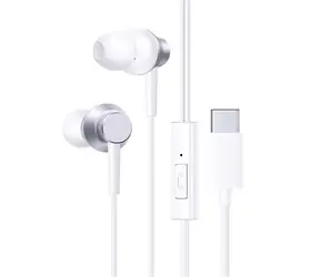 Baseus Encok CZ11 biela / slúchadlá s mikrofónom / ovládacie tlačidlo / USB-C kábel