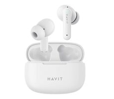 Havit TW967W biela / Bezdrôtové slúchadlá do uší / mikrofón / Bluetooth 5.1 / nabíjacie púzdro / až 5 h