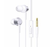 Baseus Encok HZ11 biela / slúchadlá s mikrofónom / ovládacie tlačidlo / 3.5mm jack / 1.2 m