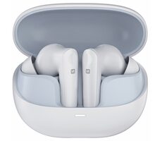 Swissten FOCUS biela / Bluetooth slúchadlá / mikrofón / BT 5.3 / 500 mAh / ANC