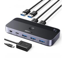 Ugreen CM662 USB 3.0 Switch 2in4 čierna 