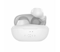 FIXED Buds biela / Bezdrôtové TWS slúchadlá / BT 5.3 / až 25 hod / Nabíjacie púzdro / USB-C