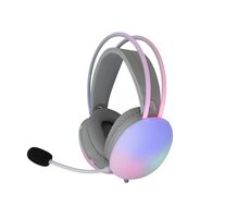 White Shark GH-2342 Firefly biela / Herný Headset / 2.1m / 2 x 3.5mm + USB / RGB / PC & Mac & Xbox & PS4/PS5