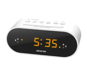 Sencor SRC 1100 W biela / Rádiobudík / PLL FM / 10 predvolieb