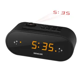 Sencor SRC 3100 B čierna / Rádiobudík projekčný / PLL FM 