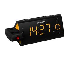 Sencor SRC 330 OR čierna / Rádiobudík projekčný / PLL FM 