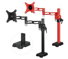 ARCTIC Z1 červená / rameno pre monitor / 13-27" / VESA 75 + 100 / výška 113-413mm / USB Hub