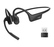 Shokz OpenComm2 čierna / Bluetooth slúchadlá / pred uši s mikrofónom / IP55 / 7 Generácia BONE Conduction / USB-A