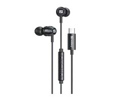 Sandberg In-Earset + Line-Mic čierna / Slúchadlá s mikrofónom / USB-A/C / 1.2m