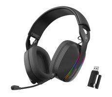 Marvo HG9086W Pulz čierna / Bezdrôtové herné slúchadlá s mikrofónom / BT 5.3 / 3.5 mm jack + USB / RGB