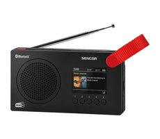 Sencor SRD 7757B čierna / Prenosné rádio / FM / DAB+ / LCD / Bluetooth / USB / microSD