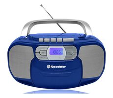ROADSTAR RCR-4635UMPBL modrá / Rádio s CD prehrávačom / FM / PLL / CD / MP3 / 3.5mm / Kazeta 