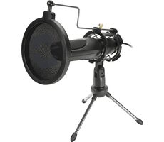 AUDIS Streaming Microphone čierna / stolný mikrofón / 50-16000Hz / pop filter / USB-A / 1.5m 