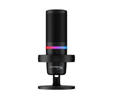 HyperX DuoCast USB čierna / stolný mikrofón / RGB podsvietenie / pop filter
