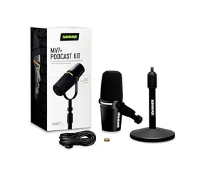 Shure MV7+-K-BNDL čierna / Dynamický mikrofón / XLR / USB-C / 50 - 16000 Hz