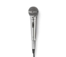 Nedis Káblový mikrofón strieborná / Kardioid / dynamický / 5.00 m / 80 Hz - 13 kHz / 600 Ohm / -72 dB / Vypínač / Kov 