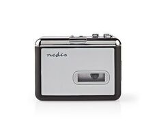 Nedis ACGRU100GY strieborná / Prenosný kazetový prehrávač / 1x 3,5 mm / 1x mini-USB / Napájanie z batérie 