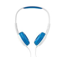 Nedis HPWD4200BU bielo-modrá / Slúchadlá s mikrofónom / 3.5 mm / 1.20 m / 82 dB 
