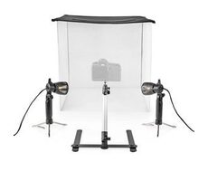 Nedis Prenosné Foto Studio čierna / 400 lm / Skladacia / Vrátane pozadia / Vrátane prepravnej tašky