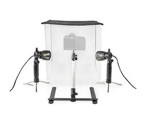 Nedis Prenosné Foto Studio čierna / 400 lm / Skladacia / Vrátane pozadia / Vrátane prepravnej tašky