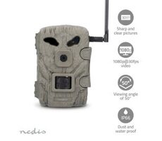 Nedis Wildlife Camera / Fotopasca / 4G / 1080p@30fps / 30.0 MPixel / 2 MPixel CMOS / IP66 / nočné videnie 