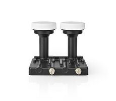 Nedis LNB čierna / Twin Monoblok 6.0 ° / Výstupné pripojenie: 2x F-konektor 