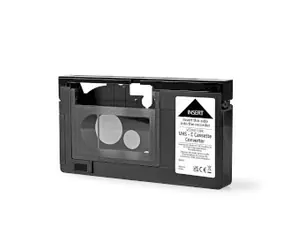 Nedis VHS Prevodník čierna / Konverzia: VHS-C na VHS / Plug and play 