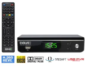Evolveo Omega S3 / HD DVB-T2 / HDMI / SCART / USB / LAN / H.265/HEVC rekordér 