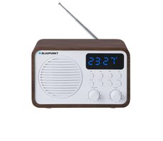 Blaupunkt PP7BT biela / prenosné rádio / FM / Bluetooth / AUX / USB / diaľkový ovládač / 4-5 hodín prevádzky