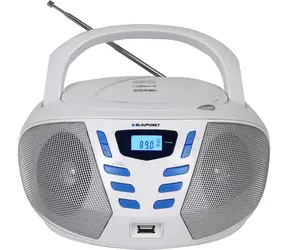 Blaupunkt BB7WH biela / prenosné rádio / CD / USB / AUX / LCD displej 