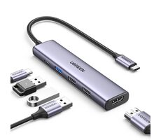 Ugreen 15495 USB-C Multifunkčný adaptér / 3x USB-A / 1x USB-C / 1x HDMI