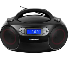 Blaupunkt BB18BK čierna / Rádiomagnetofón / FM/CD/MP3/USB/AUX / budík / 2x 2W RMS