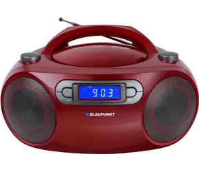 Blaupunkt BB18RD červená / Rádiomagnetofón / FM/CD/MP3/USB/AUX / budík / 2x 2W RMS