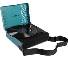 Victrola VSC-750SB- Blu-INT Revolution Go modrá / Gramofón kufríkový / prenosný / 3 rýchlostné / BT / RCA 