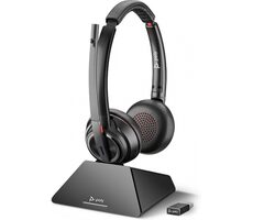 Poly Savi 8220 UC DECT čierna / Bezdrôtová náhlavná súprava / mikrofón / ANC / DECT / Bluetooth