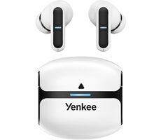 YENKEE YHP 09BT WE TWS EVEPODS PRE biela / bezdrôtové slúchadlá / mikrofón / ENC / Bluetooth 5.3 